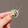 Women's Alloy Flower Style Electroplated Rice Ear Brooch Clothes Accessories