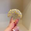 Women's Alloy Fortune Tree Flower Hollow Electroplated Brooch For Suit Jacket