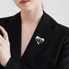 Women's Alloy French Retro Brooch With Flower Pattern And Electroplating Treatment