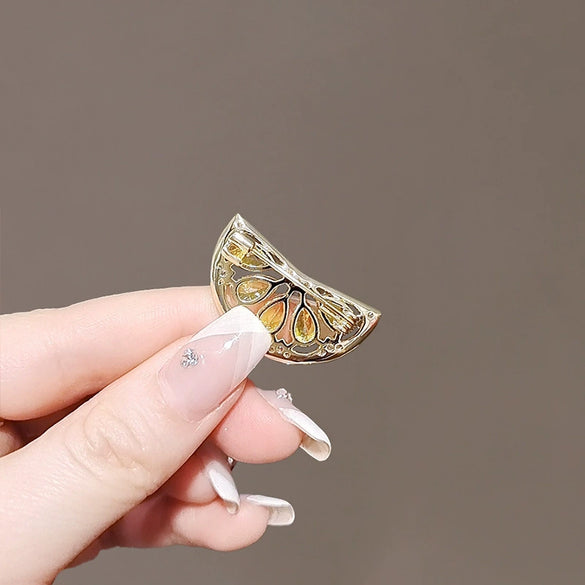 Women's Alloy Fresh Lemon Flower Brooch Electroplated Jewelry Suit Pin Accessories