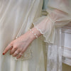Women's Alloy Freshwater Pearl Inlaid Geometric Irregular Bracelet