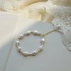 Women's Alloy Freshwater Pearl Inlaid Geometric Irregular Bracelet