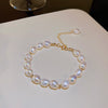 Women's Alloy Freshwater Pearl Inlaid Geometric Irregular Bracelet