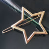Women's Alloy Frog And Triangle Moon Hair Clip Electroplated Side Barrette With Simple Decorative Design