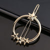 Women's Alloy Frog And Triangle Moon Hair Clip Electroplated Side Barrette With Simple Decorative Design