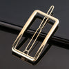 Women's Alloy Frog And Triangle Moon Hair Clip Electroplated Side Barrette With Simple Decorative Design
