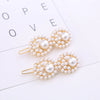 Women's Alloy Frog Clip Hairpin With Highbright Pearl Bow Tie And Electroplating Process