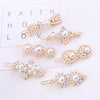 Women's Alloy Frog Clip Hairpin With Highbright Pearl Bow Tie And Electroplating Process