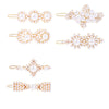 Women's Alloy Frog Clip Hairpin With Highbright Pearl Bow Tie And Electroplating Process
