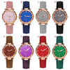 Women's Alloy Frosted Digital Quartz Watch And Fivepointed Star Bracelet Twopiece Set Leisure Style Pin Buckle Titanium Spiral Crown