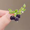 Women's Alloy Fruit Blueberry Electroplated Brooch Fashion Accessories