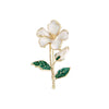 Women's Alloy Gardenia Flower Brooch Natural Style Electroplating Pin Accessories