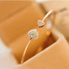 Women's Alloy Geometric And Heart Shape Bracelet Threepiece Set With Diamonds