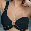 Women's Alloy Geometric Chain Necklace Set With Diamonds And Inlaid With Artificial Gemstones And Semiprecious Stones