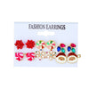 Women's Alloy Geometric Christmas Bell Elk Christmas Tree Earrings Set With Electroplating