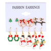 Women's Alloy Geometric Christmas Bell Elk Christmas Tree Earrings Set With Electroplating
