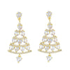 Women's Alloy Geometric Christmas Tree Earrings With Electroplating Design