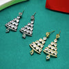 Women's Alloy Geometric Christmas Tree Earrings With Electroplating Design