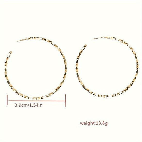 Women's Alloy Geometric Cshaped And Dropshaped Electroplated Earrings