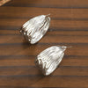 Women's Alloy Geometric Cshaped Pleated Concave And Convex Retro Cold Style Electroplated Earrings