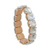 Women's Alloy Geometric Diamond Hip Hop Punk Style Telescopic Elastic Bracelet