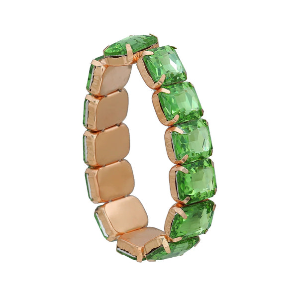 Women's Alloy Geometric Diamond Hip Hop Punk Style Telescopic Elastic Bracelet