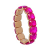 Women's Alloy Geometric Diamond Hip Hop Punk Style Telescopic Elastic Bracelet