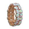 Women's Alloy Geometric Diamond Hip Hop Retractable Elastic Bracelet