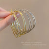 Women's Alloy Geometric Doublelayer Circle Electroplated Earrings Light Luxury Highend Temperament Ear Accessories