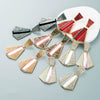 Women's Alloy Geometric Drop Earrings With Sparkling Diamond Embellishment Long Exaggerated Fashion Statement Design