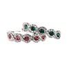 Women's Alloy Geometric Engagement Ring With Micro Set Green Zircon Electroplated Exquisite Hand Jewelry