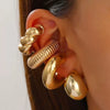 Women's Alloy Geometric Exaggerated Retro Earrings With Electroplating