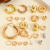 Women's Alloy Geometric Exaggerated Retro Earrings With Electroplating