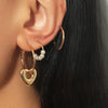 Women's Alloy Geometric Exaggerated Retro Earrings With Electroplating