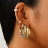 Women's Alloy Geometric Exaggerated Retro Earrings With Electroplating