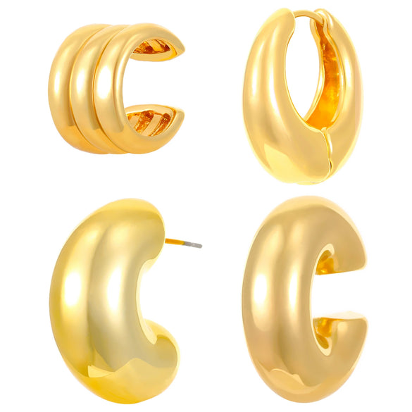 Women's Alloy Geometric Exaggerated Retro Earrings With Electroplating
