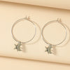 Women's Alloy Geometric Fivepointed Star Bear Butterfly Earrings With Electroplating