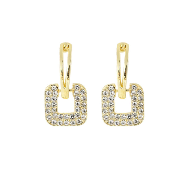 Women's Alloy Geometric Full Diamond Electroplated Earrings