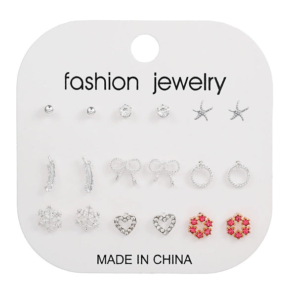 Women's Alloy Geometric Heart Shape Electroplating Exquisite Fashion Earrings