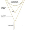 Women's Alloy Geometric Hollow Triangle Stick Multilayer Necklace With Electroplated Finish