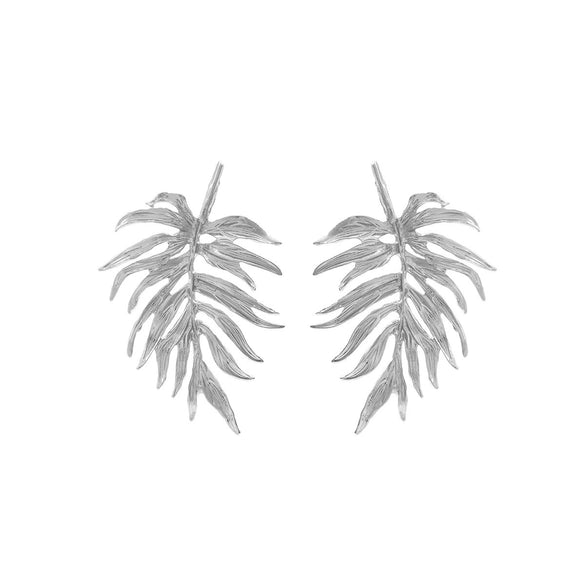 Women's Alloy Geometric Leaf Light Luxury Style Electroplating Earrings
