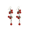 Women's Alloy Geometric Red Fruit Long Tassel Electroplated Earrings