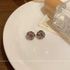 Women's Alloy Geometric Rhinestone Earrings With Electroplating Retro Elegant Design
