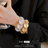 Women's Alloy Geometric Round Stitching Metal Electroplating Bracelet Jewelry