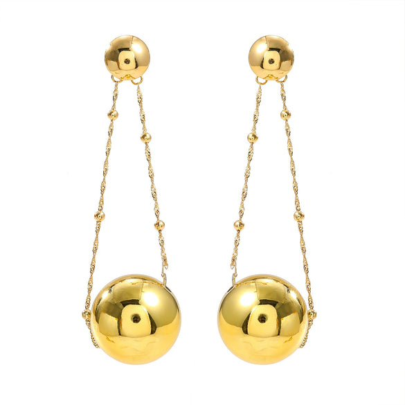 Women's Alloy Geometric Spherical Electroplated Earrings