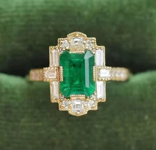 Women's Alloy Geometric Square Diamond Shiny Retro Highend Jewelry Ring With Electroplating