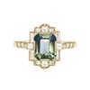 Women's Alloy Geometric Square Diamond Shiny Retro Highend Jewelry Ring With Electroplating