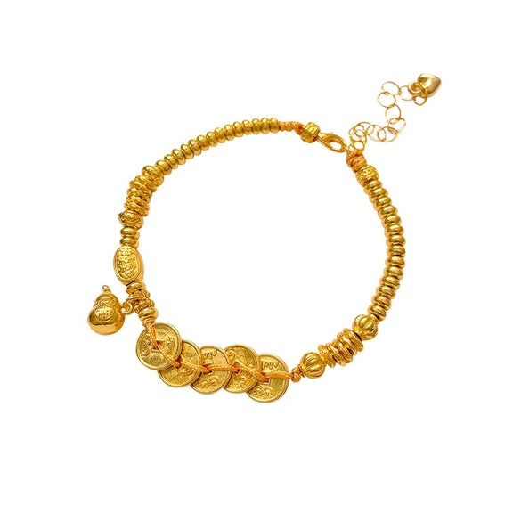 Women's Alloy Geometric Style Electroplating Wrapped Gourd Bracelet