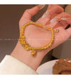Women's Alloy Geometric Style Electroplating Wrapped Gourd Bracelet