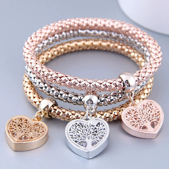 Women's Alloy Geometric Tree Starfish Pendant Multi Layer Bracelet Jewelry With Electroplating